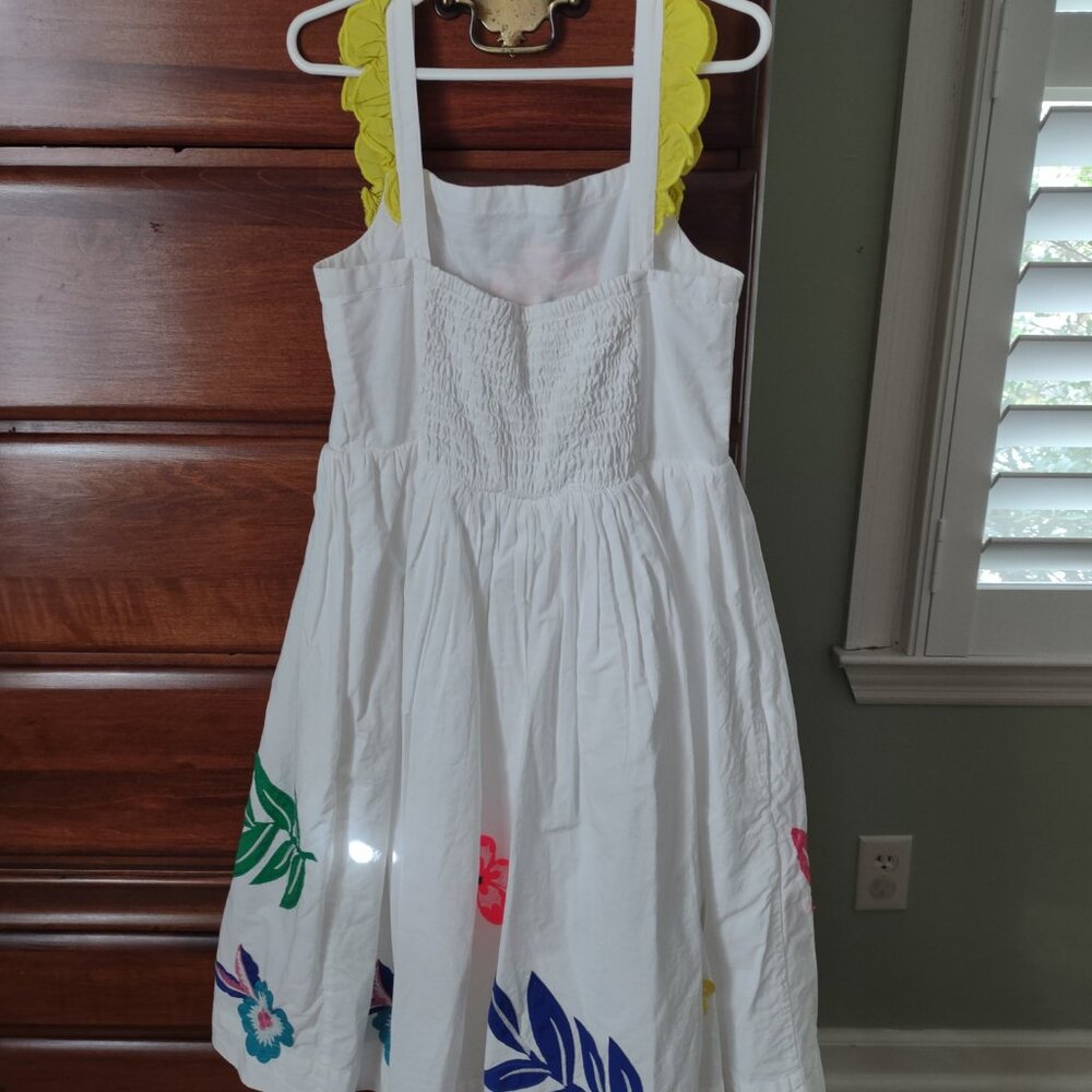 Mini Boden Embellished Frill Sleeve Dress - Picture 2 of 8